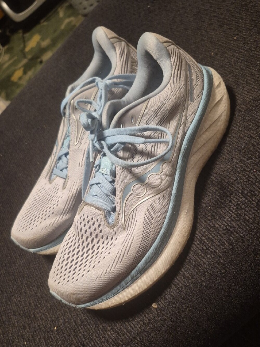 Saucony Women's Light Blue and White Running Shoes - Cushioned Trainer - Picture 2 of 3